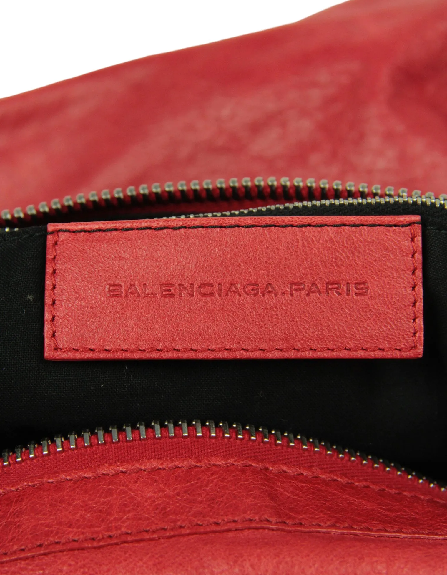Balenciaga Red Leather Motocross Giant 21 Day Hobo