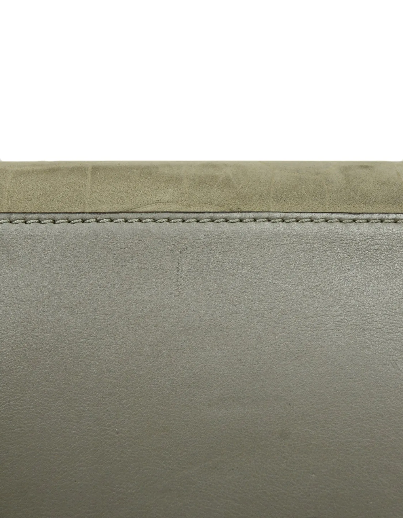 Celine Grey Crocodile Stamped Nubuck Large Phantom Luggage Tote