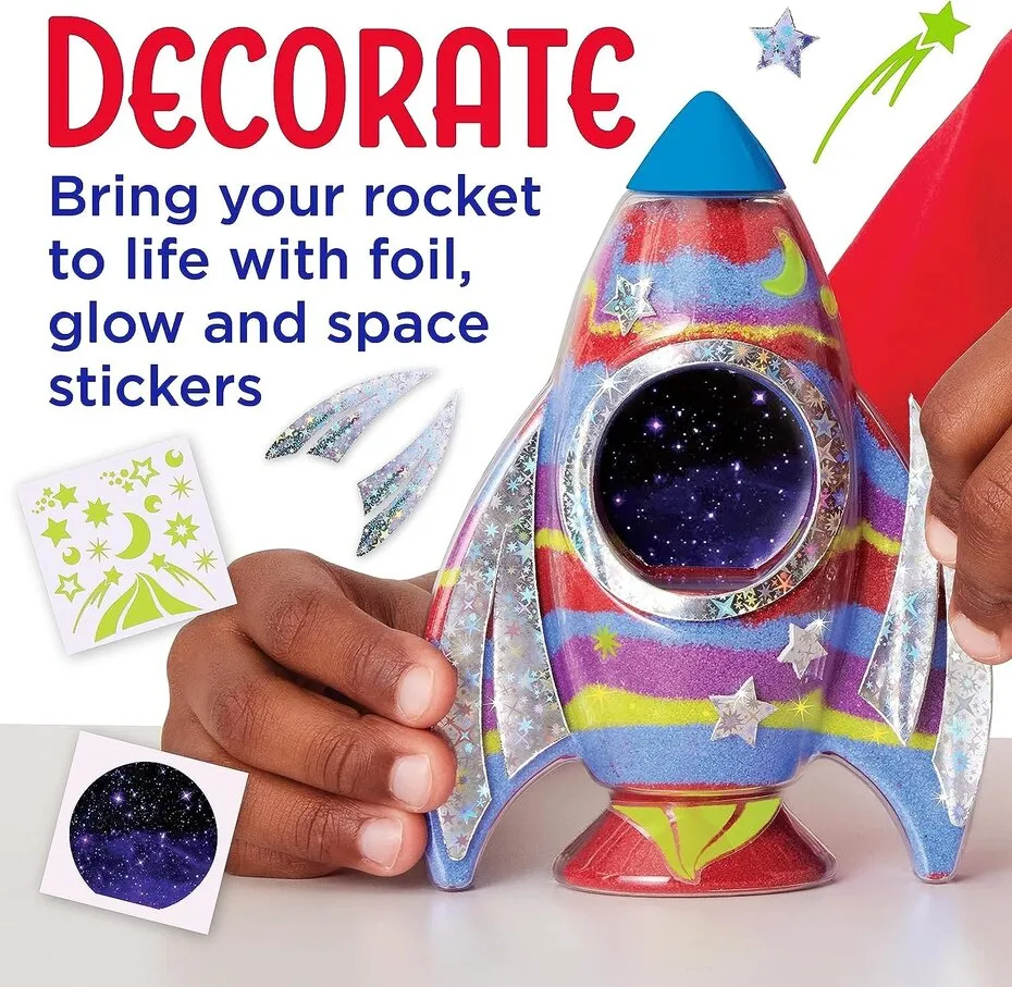 Creativity for Kids Glow in the Dark Sand Art Rocket