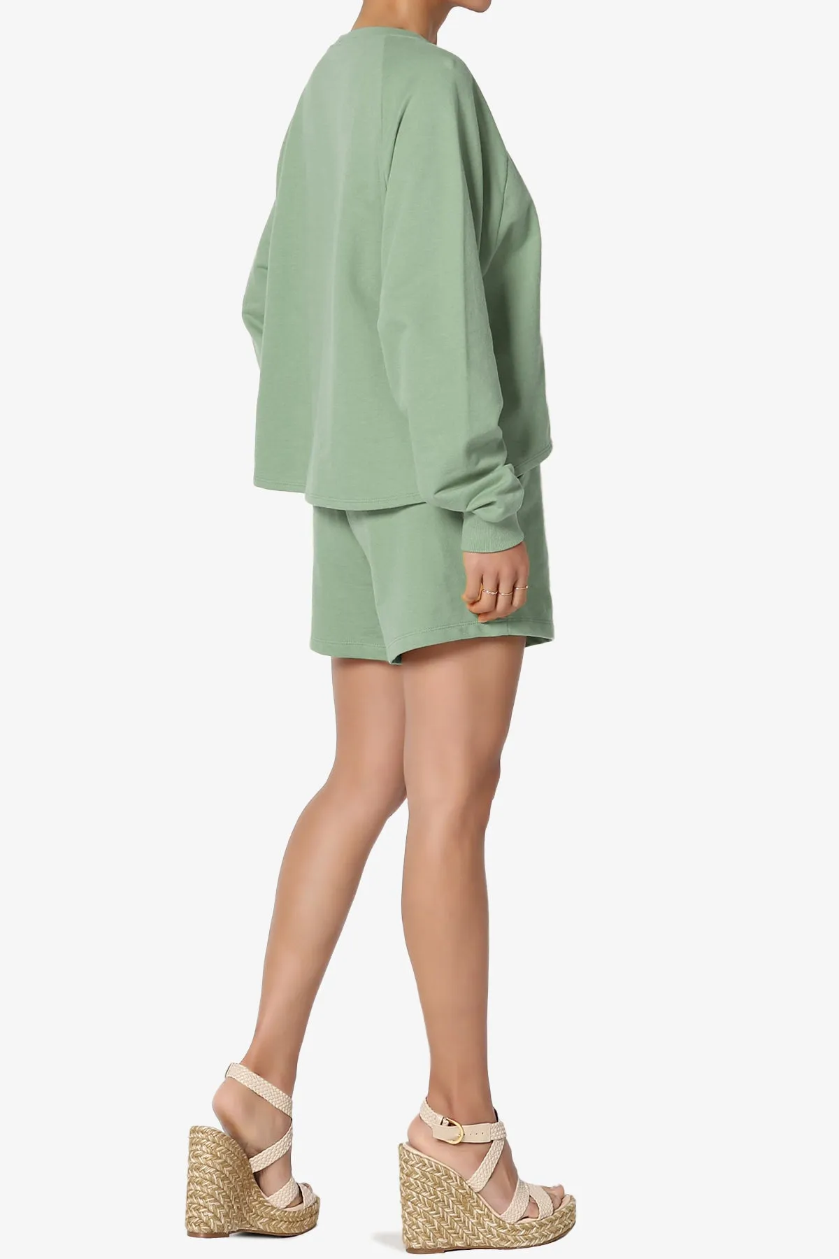 Crusade French Terry Oversized Crop Top & Shorts SET PLUS