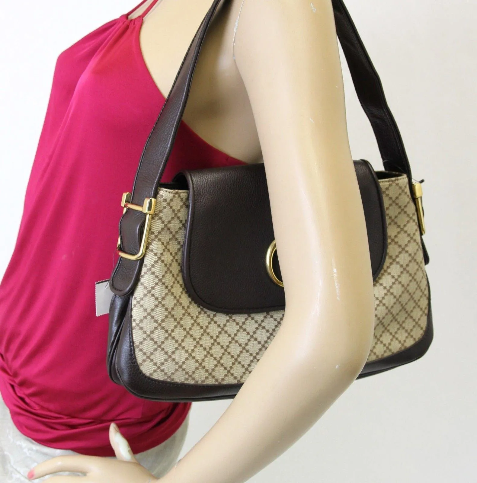 Gucci "1973" Diamante Canvas Tote Handbag Shoulder Bag - Final Call