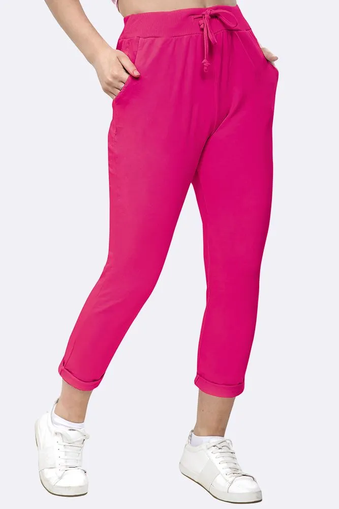 Italian Plain Drawstring Pocket Trousers